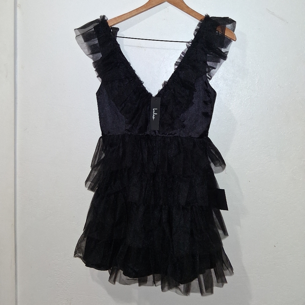 NWT LULU'S Tiered Tulle Mini Dress - Picture 4 of 9